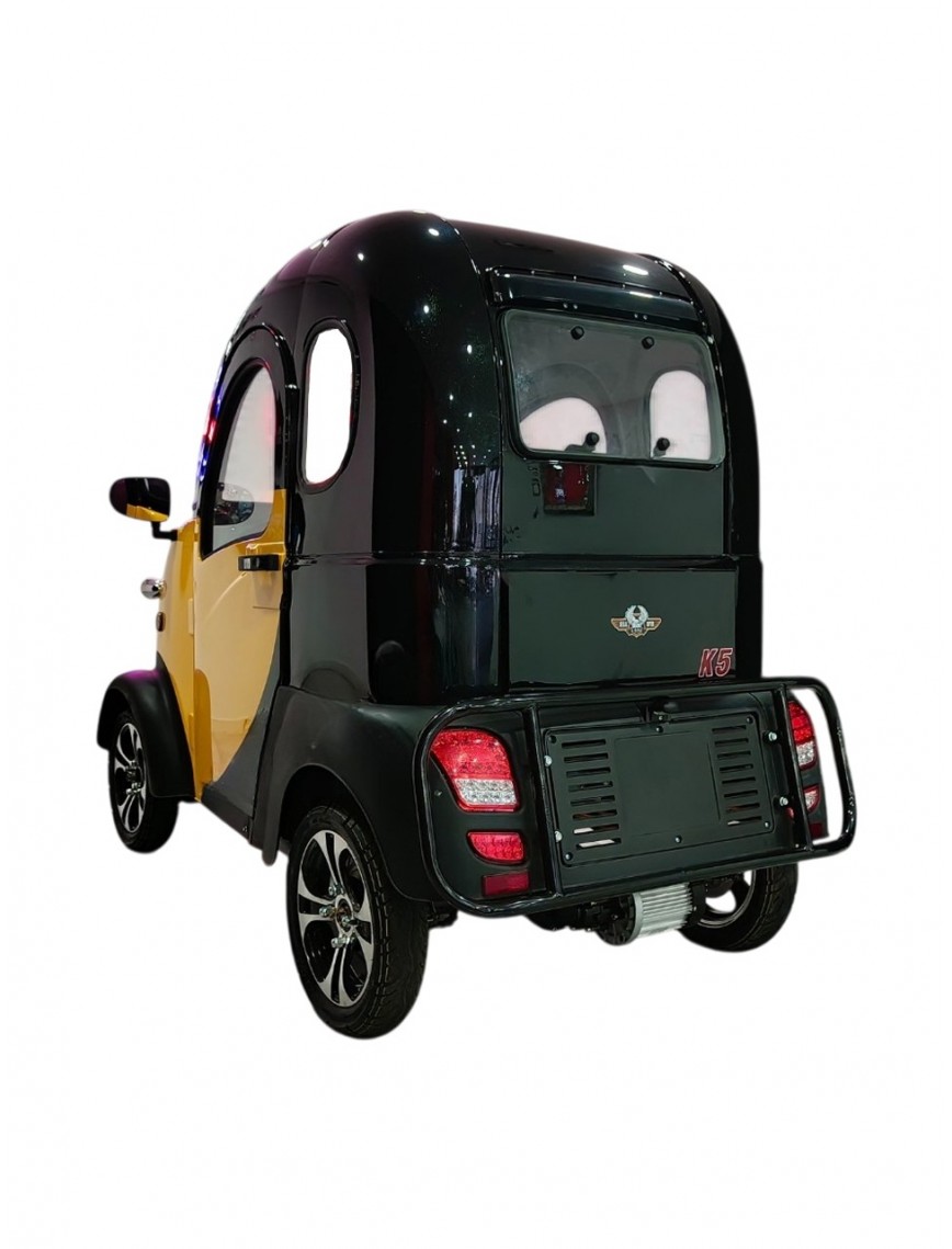 K5 Long E-Car 6 Akülü Elektrikli Motosiklet - Sarı/siyah