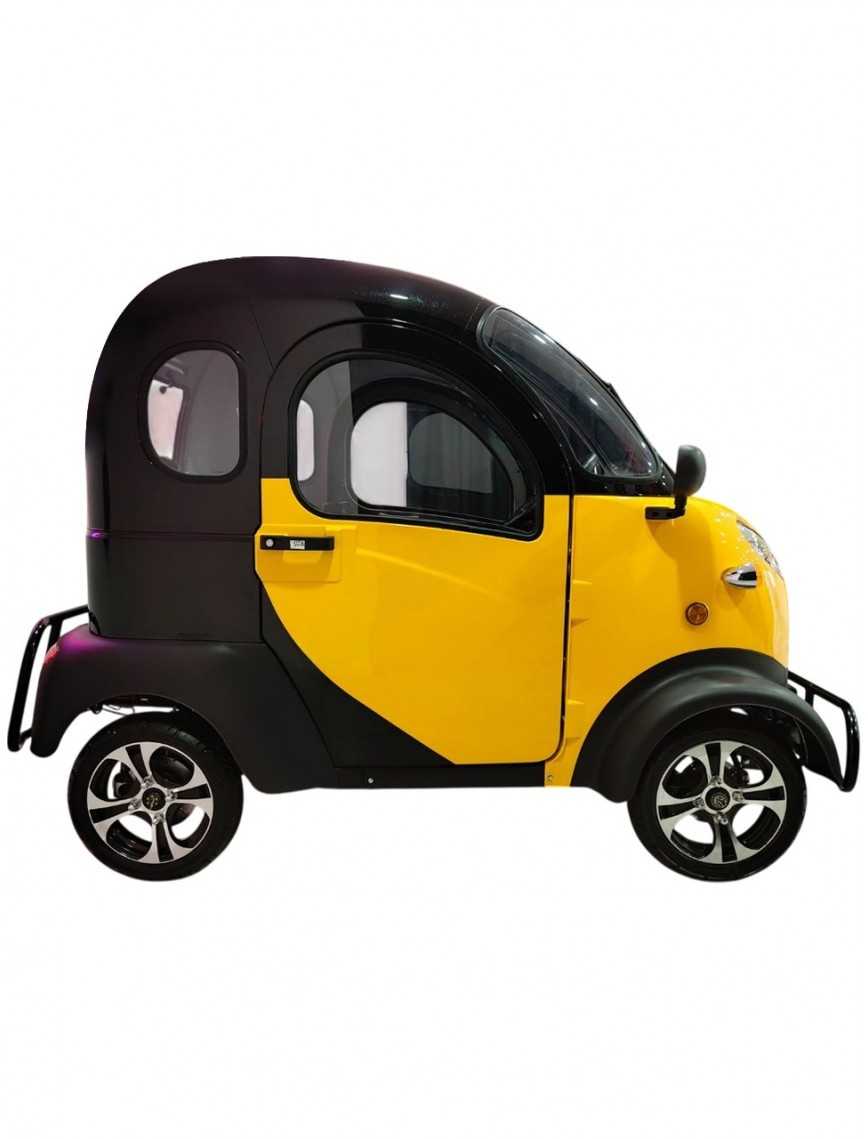 K5 Long E-Car 6 Akülü Elektrikli Motosiklet - Sarı/siyah